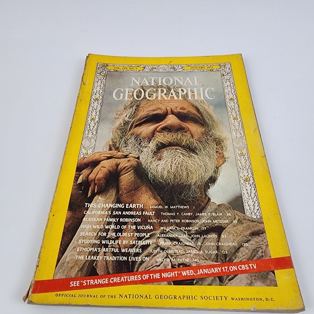 National Geographic Magazine January 1973 No‎  Insert